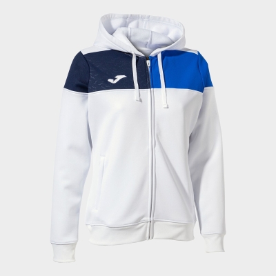 Joma Crew V Women's Hooded Jackets White | NTZA98345