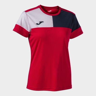 Joma Crew V Women's T Shirts Red | EUFQ67348