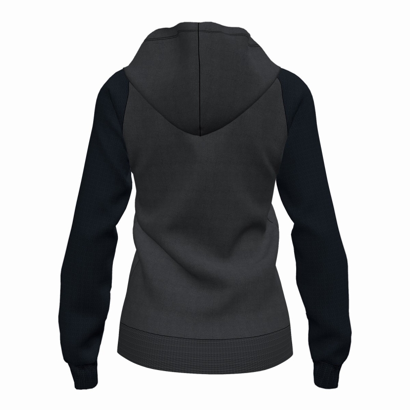 Joma Academy IV Women's Hooded Jackets Dark Gray | JZEY12836