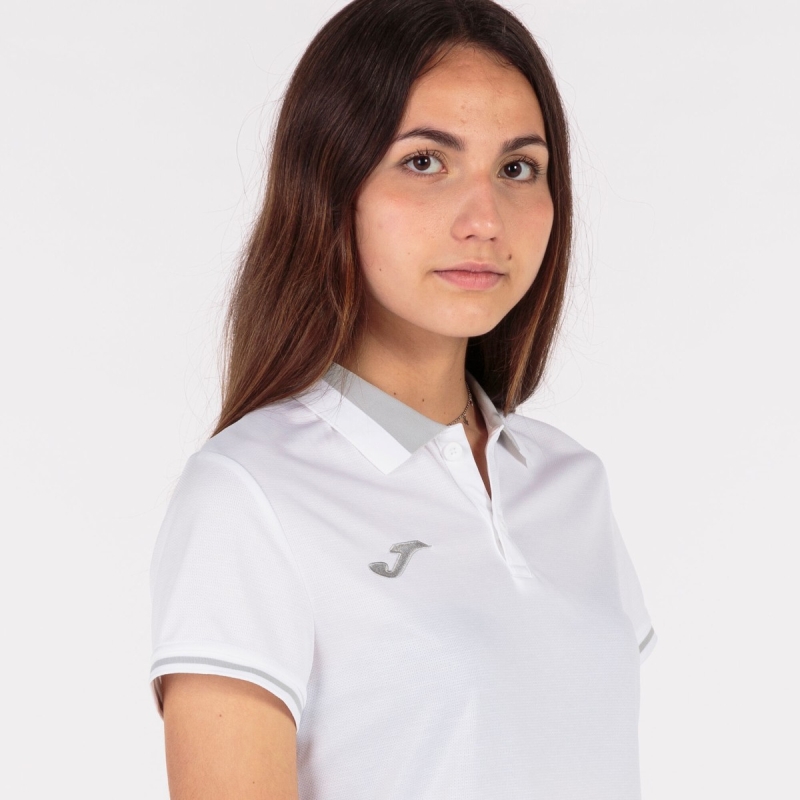 Joma Championship VI Women's Polo Shirts White | NJKD85962