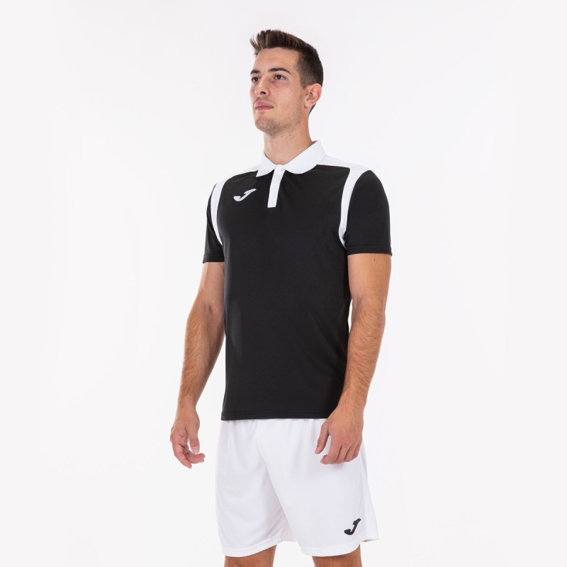 Joma Championship V Men's Polo Shirts Black | IWLR48961