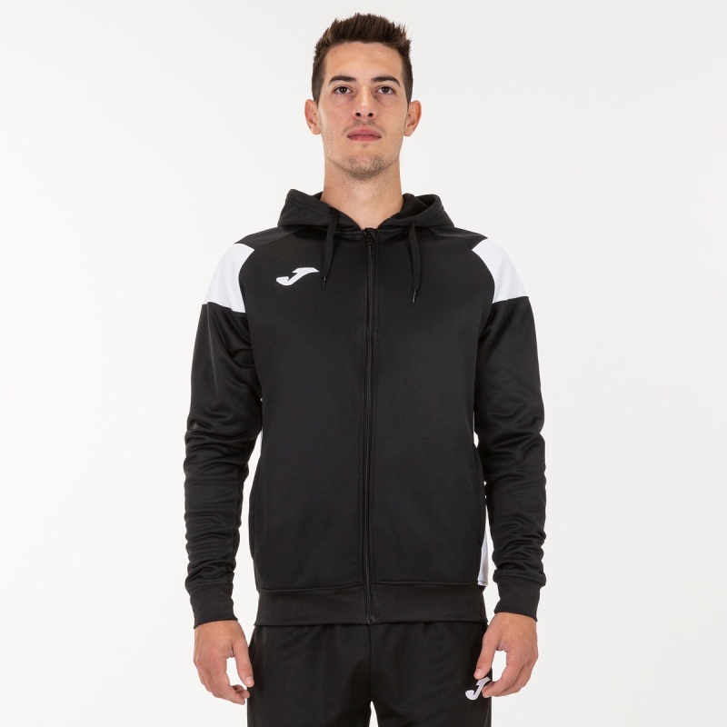 Joma Crew III Men's Hooded Jackets Black | MWJU20917