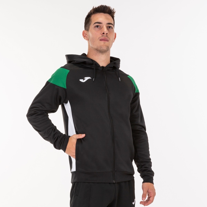 Joma Crew III Men's Hooded Jackets Black | ZIUQ03214