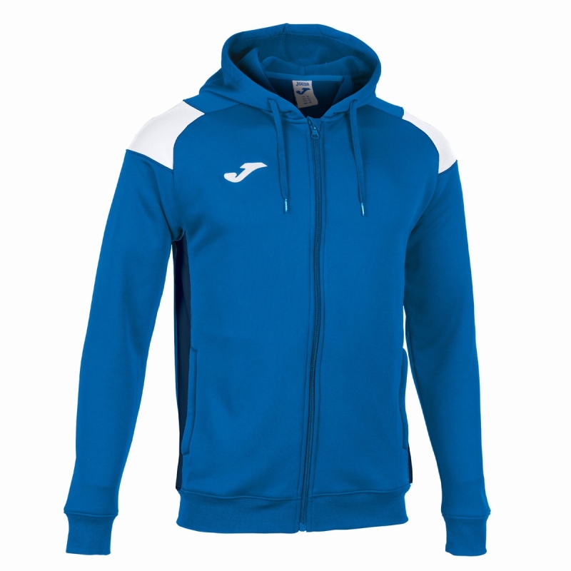 Joma Crew III Men\'s Hooded Jackets Blue | IBSR16534