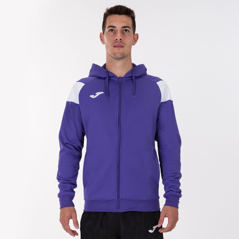 Joma Crew III Men's Hooded Jackets Purple | MZFP25308