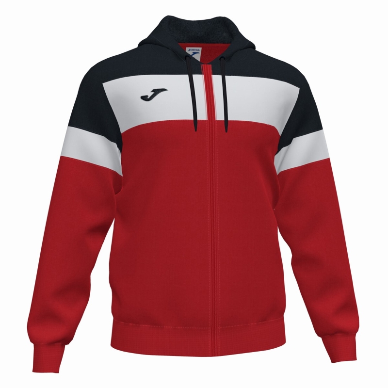 Joma Crew IV Men\'s Hooded Jackets Red | YVDU39286