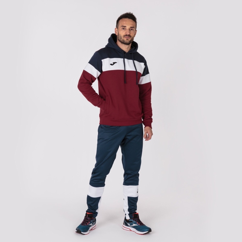 Joma Crew IV Men's Sweatshirts Burgundy | HGBZ32986