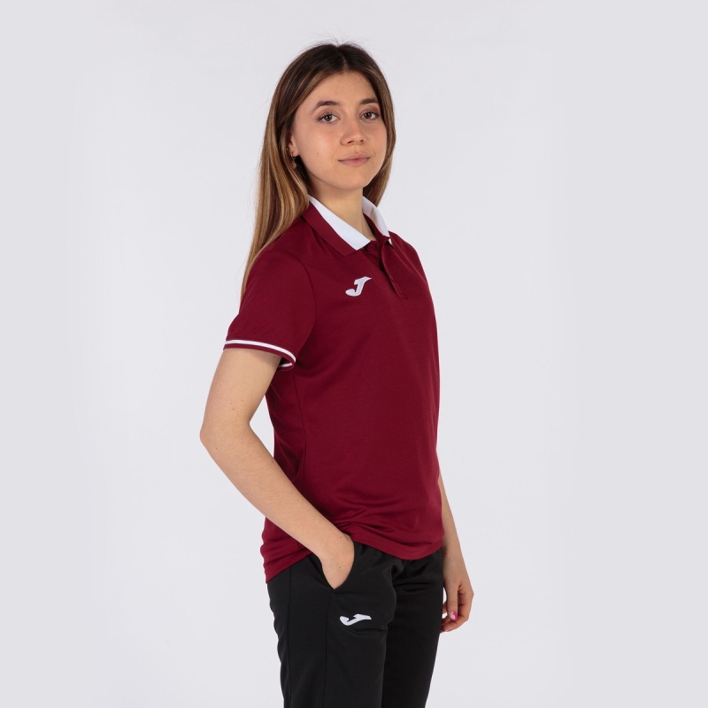 Joma Hobby Women's Polo Shirts Burgundy | HRBQ86517