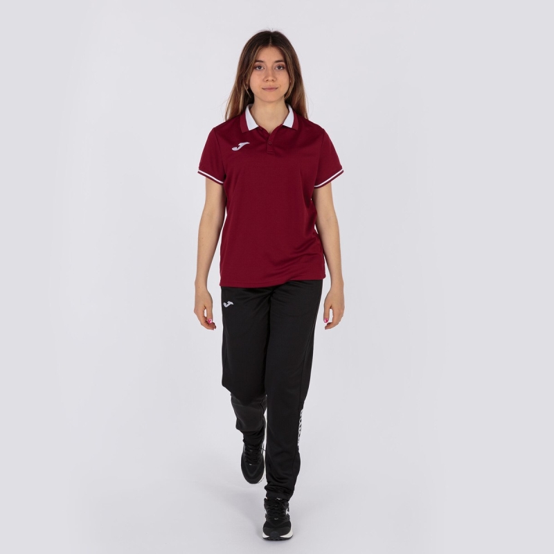 Joma Hobby Women's Polo Shirts Burgundy | HRBQ86517