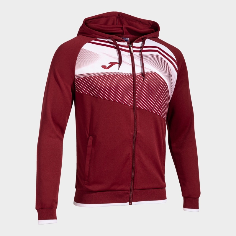 Joma Supernova II Men\'s Hooded Jackets Burgundy | LRWF32054