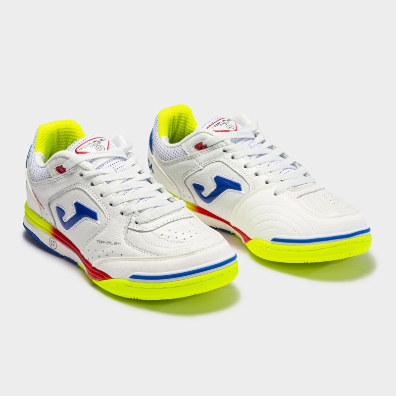 Joma Top Flex Rebound 22 Spanish Futsal Selection Men's Indoor Shoes White | THOX01736